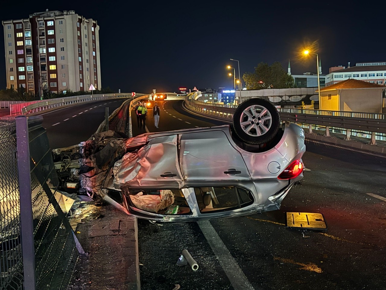 Tekirdağ'da korkunç kaza: Kavşakta araç takla attı!