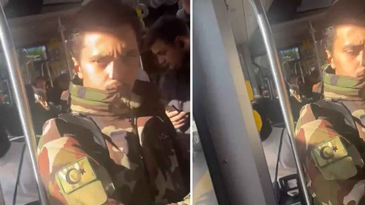 Askeri kamuflajla gezen yabancı uyruklu şahıs gözaltına alındı!