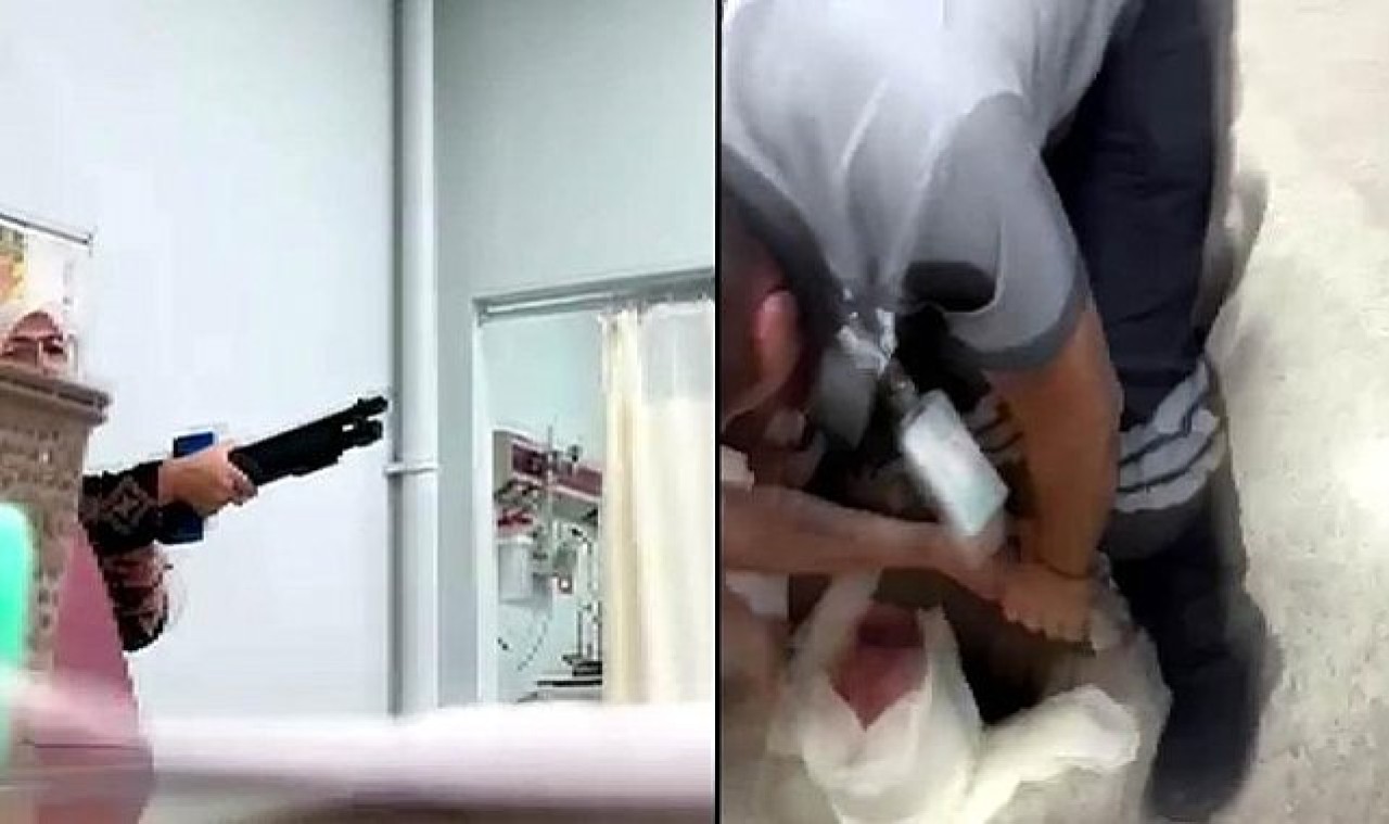Pompalı tüfekle hastaneyi basan kadın,  çalışanları rehin aldı