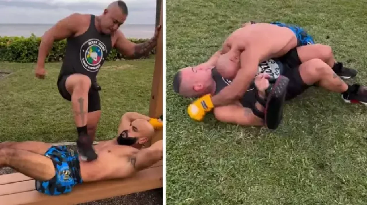 Lionel Messi'nin korumasının antrenmanı sosyal medyada ilgi odağı oldu