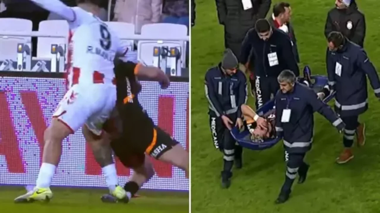 Barış Alper Yılmaz,  sahayı sedyeyle terk etmek zorunda kaldı!