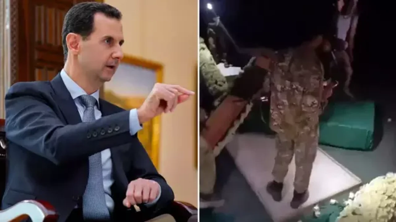 Muhalifler,  Esad'ın babası Hafız Esad'ın mezarını basıp yıktı!