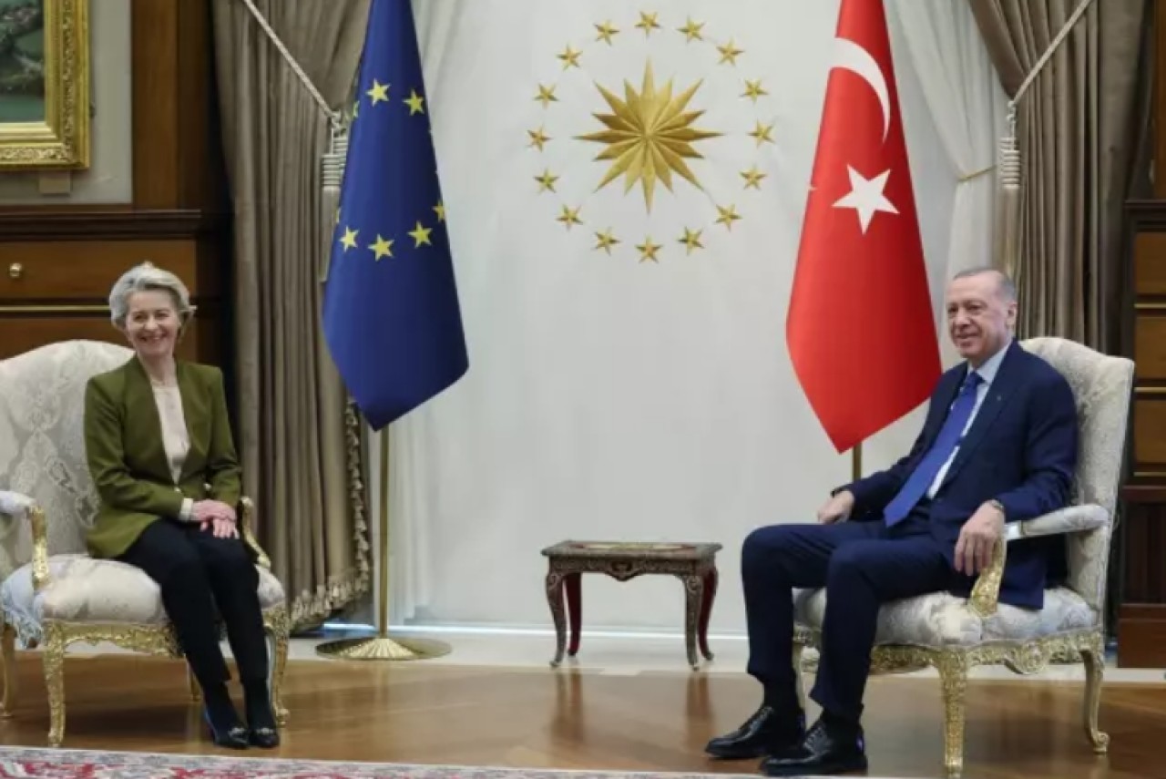 Erdoğan,  AB Komisyon Başkanı ile Beştepe'de bir araya geldi