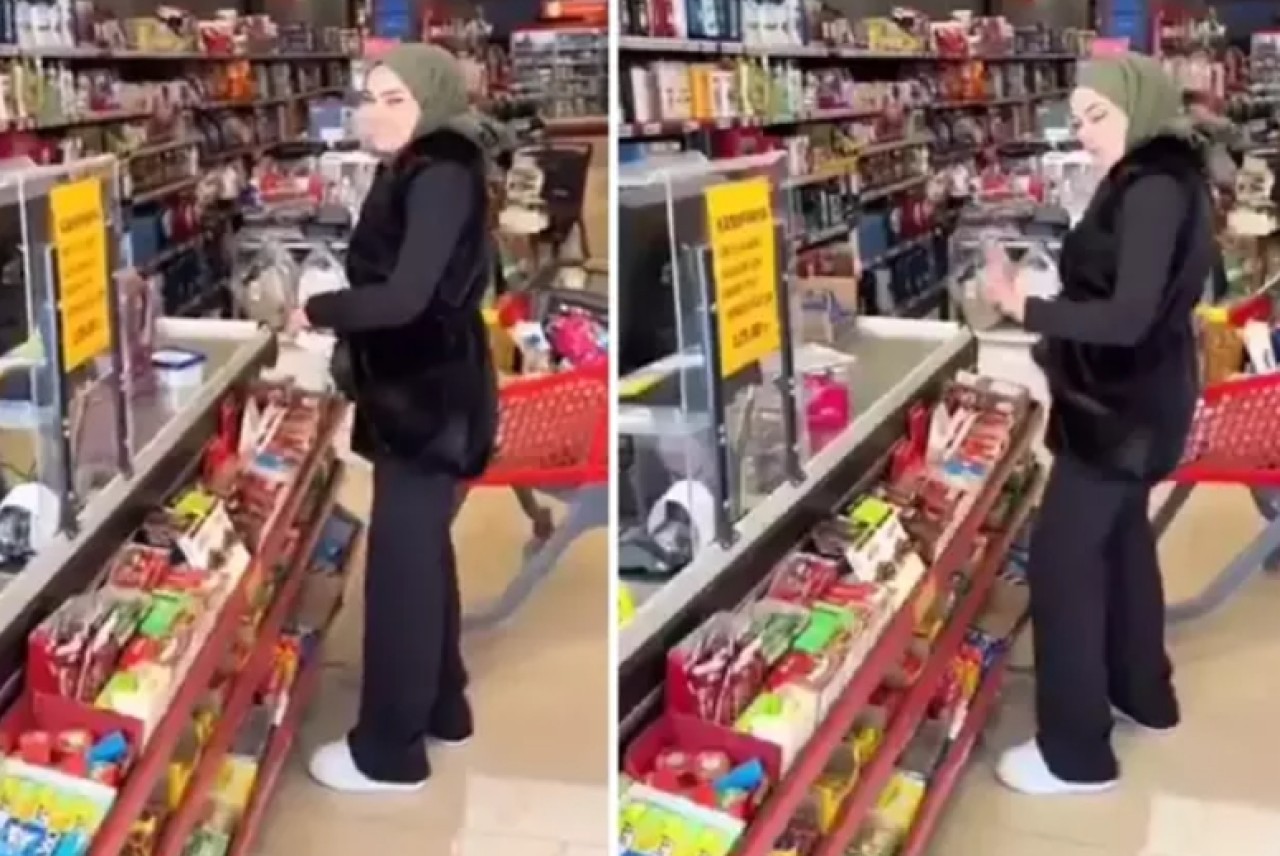 Markette alışveriş yapan eşine söyledikleri kasiyeri de şoke etti