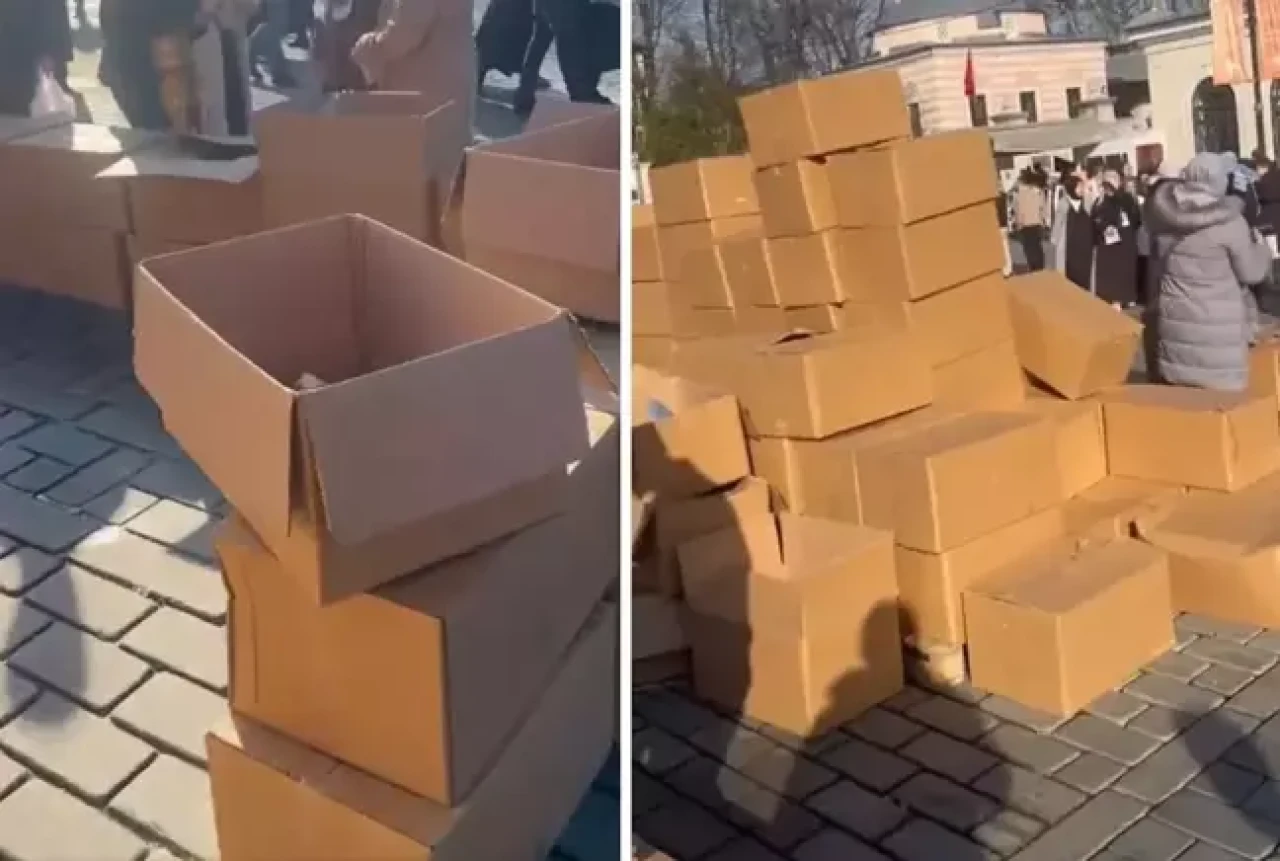 Ayasofya Cami önündeki görüntü vatandaşı isyan ettirdi