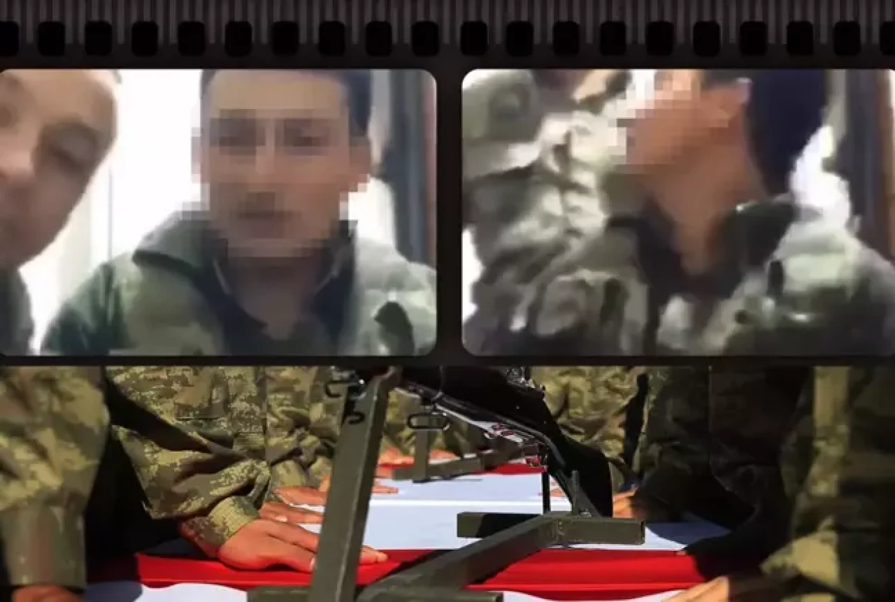 Komutan,  canlı yayında yakaladığı askerleri fena tartakladı