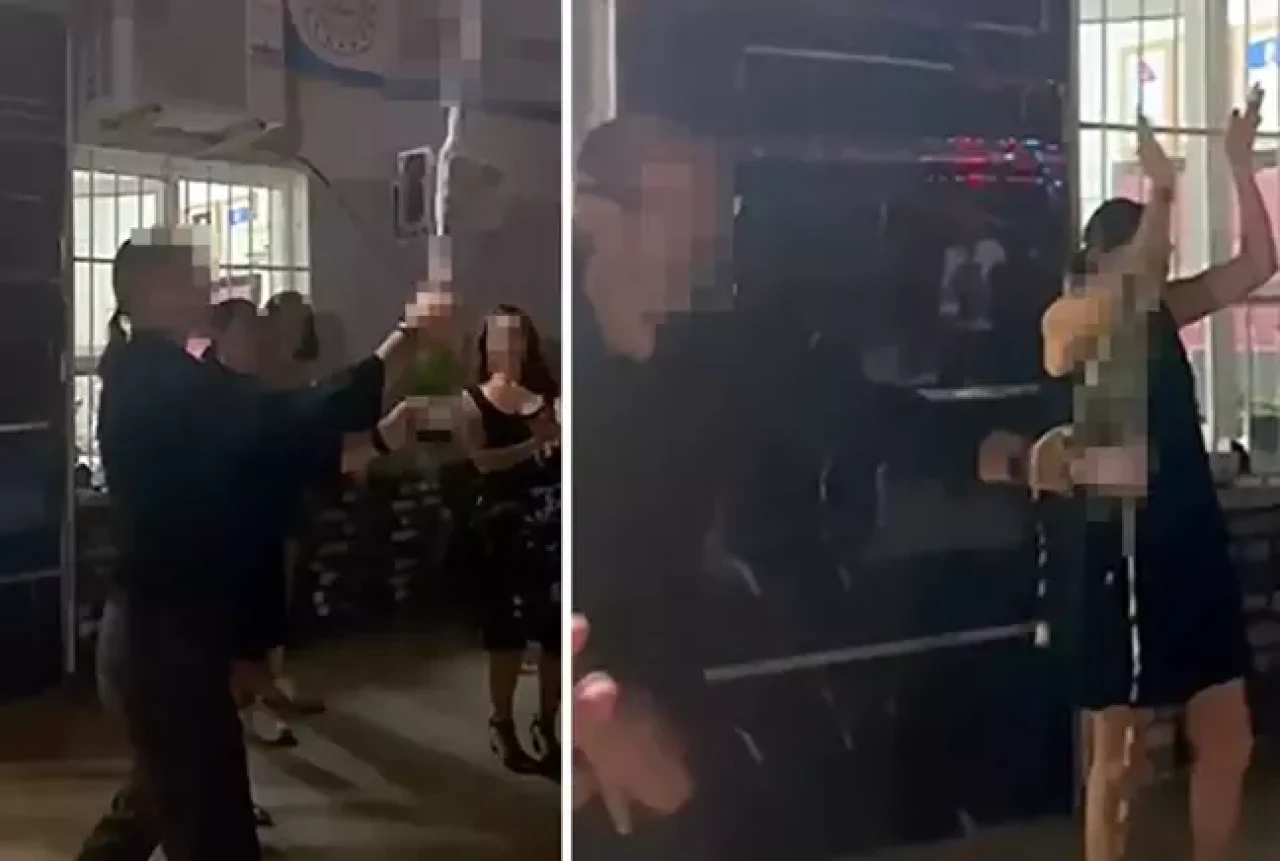 İzmir’de okul bahçesinde şampanyalı kutlama: Veliler tepkili