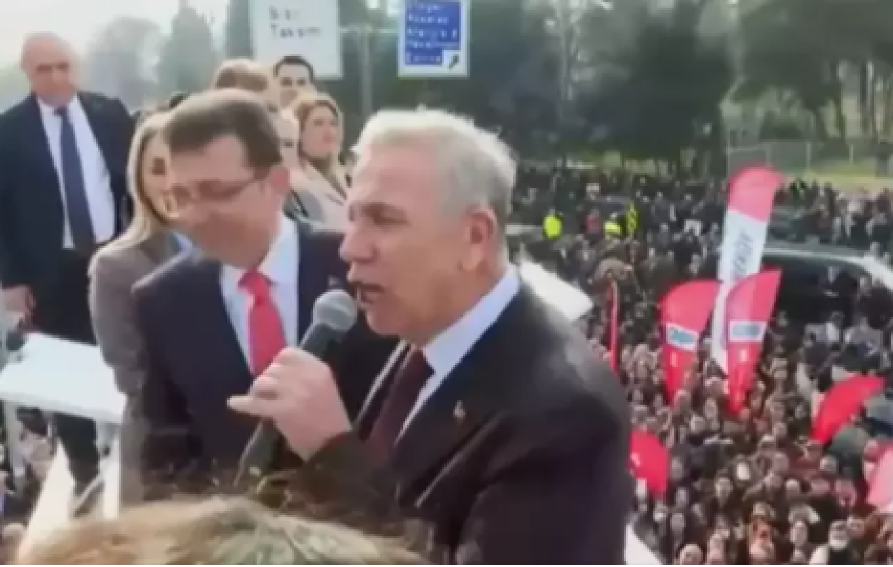 İmamoğlu'nun mikrofonu verdiği Yavaş'ın sözleri alandakileri coşturdu