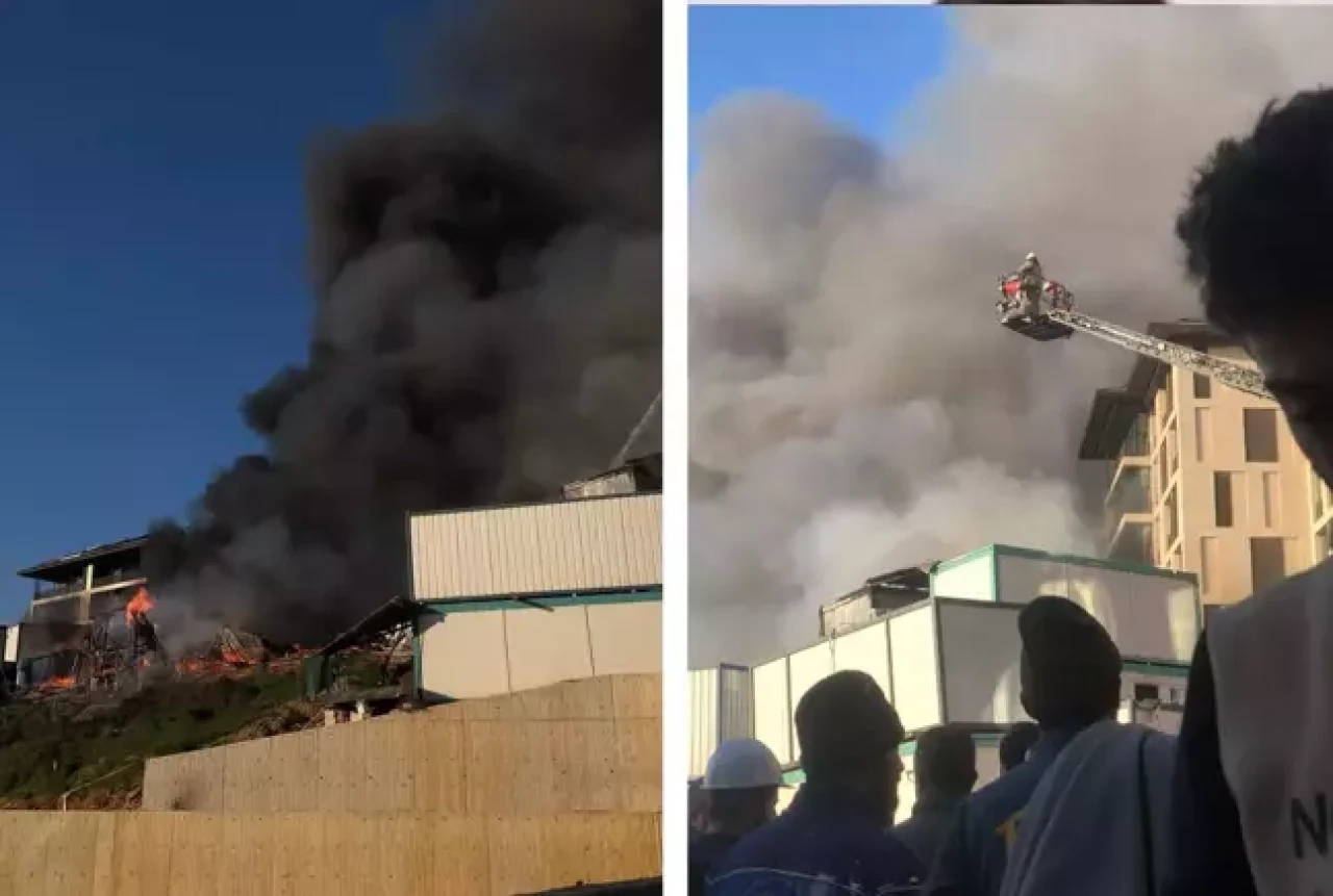 Üsküdar'da işçi konteynerlerinde yangın: 250 işçi mağdur