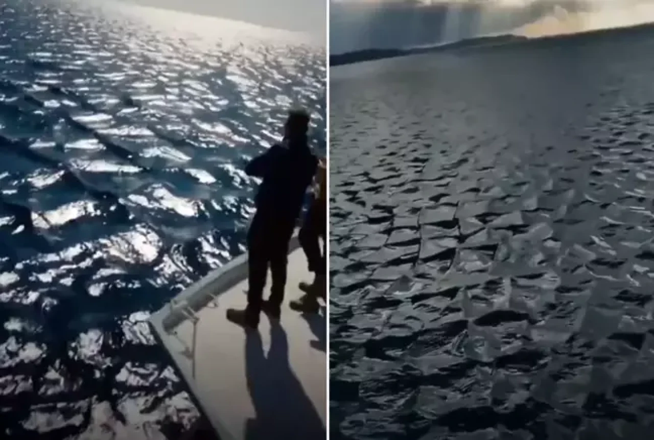 Ege Denizi'nde oluşan kare dalgalar korkuttu