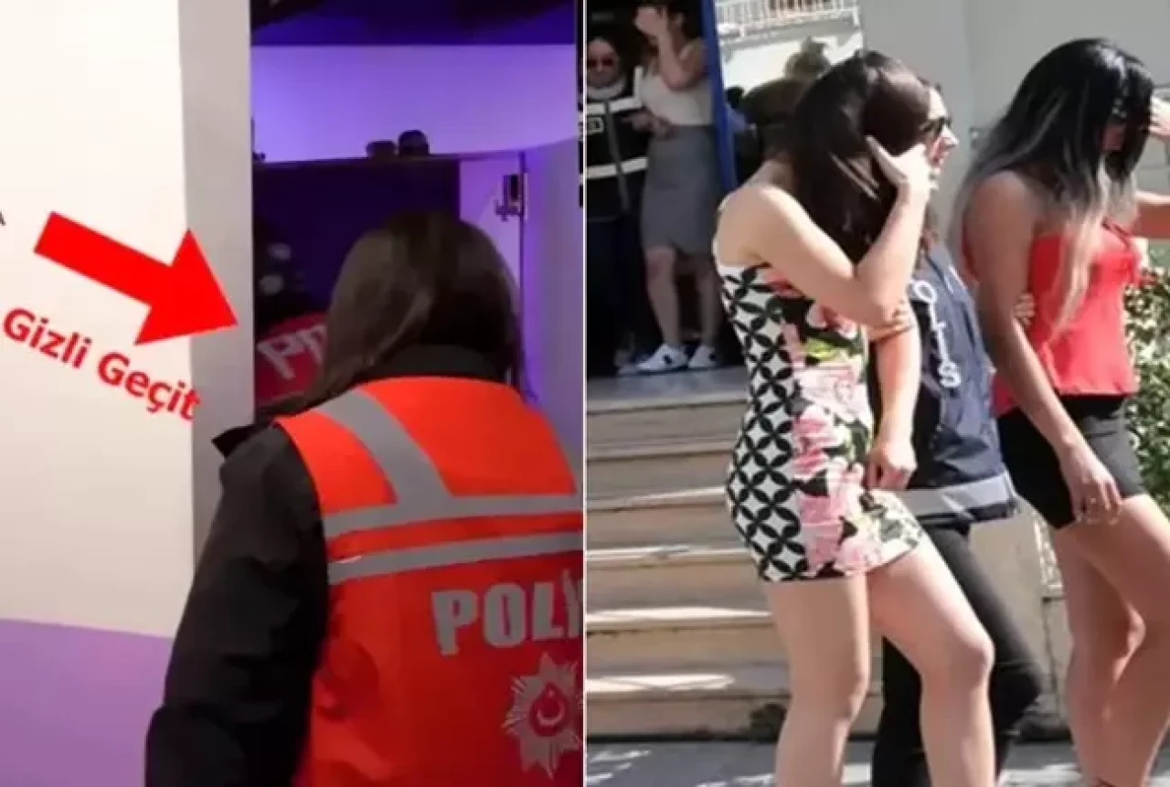 F.uhuş operasyonunda şaşırtan sistem ifşa oldu: Gizli geçitli VIP odalar