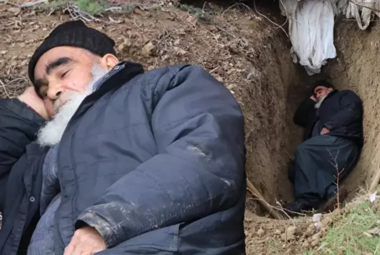 Kendi mezarını kendi kazdı: Geceleri  içinde yatıyor! İşte vasiyeti