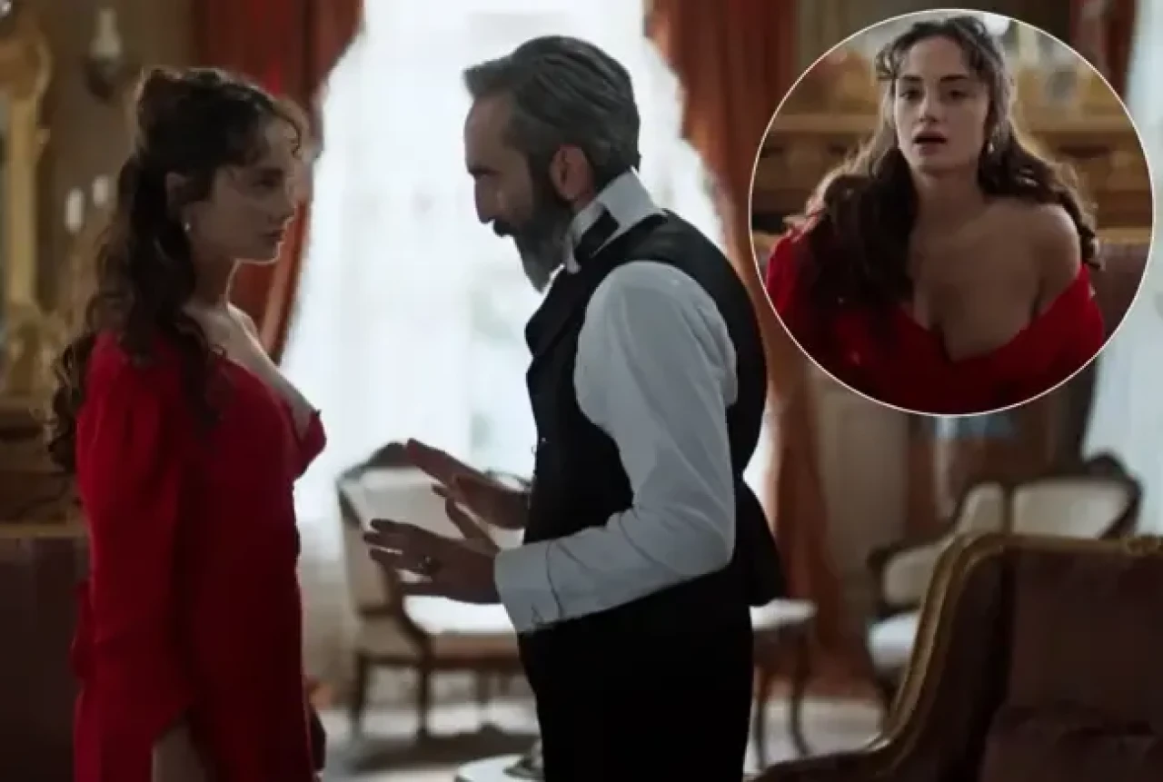 Türk dizisinde iğrenç sahne! Şakir Paşa'nın gelini ile çektiği sahneye büyük tepki!