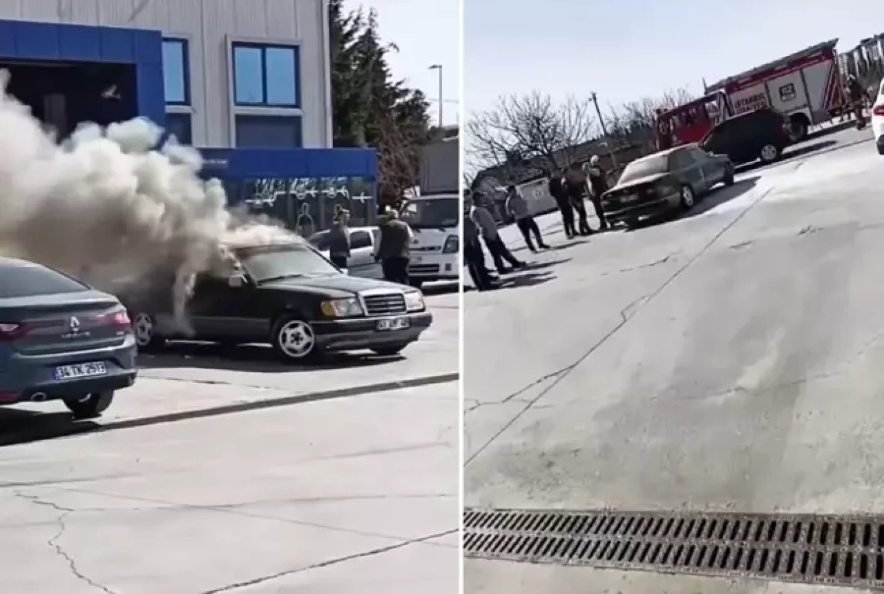 Şok eden olay: Muayeneden geçemeyen sürücü aracını ateşe verdi!