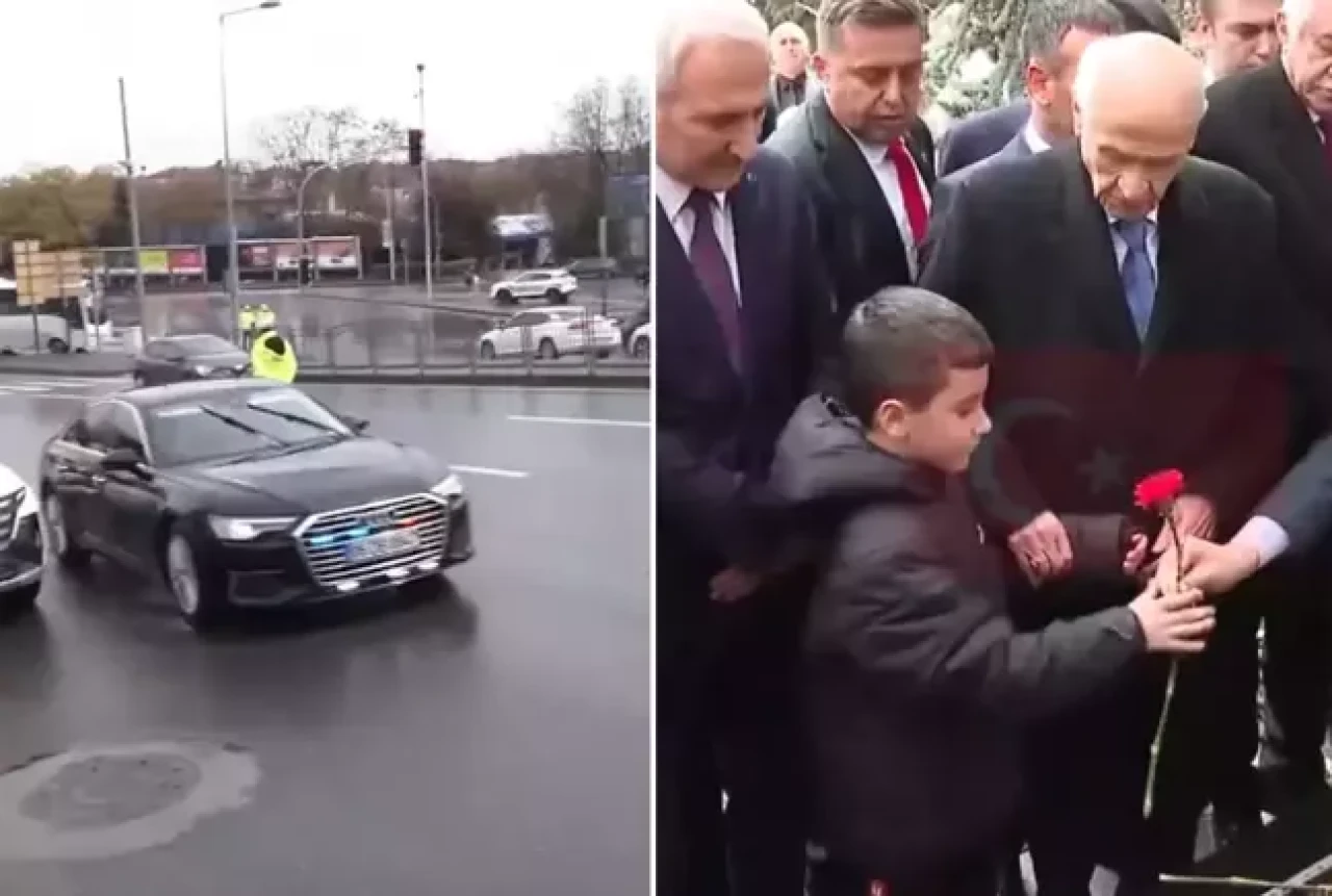 Mezarlığa çakarlı araçla getirildi! Bahçeli'nin yanına çağırdığı çocuk bakın kim çıktı