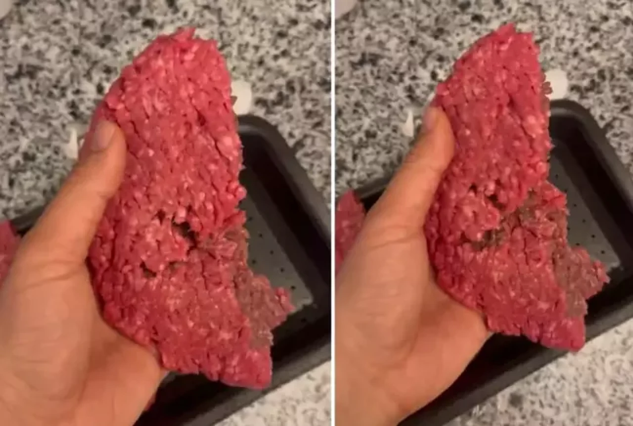 Ünlü market zincirinde satılıyor! Kıymayı ikiye ayıran vatandaş şoke oldu