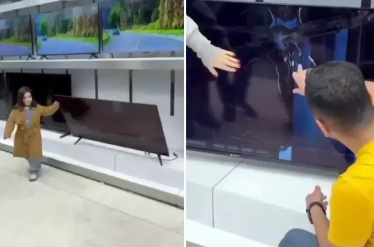 Televizyonu kıran küçük kıza babasından 'örnek' tepki