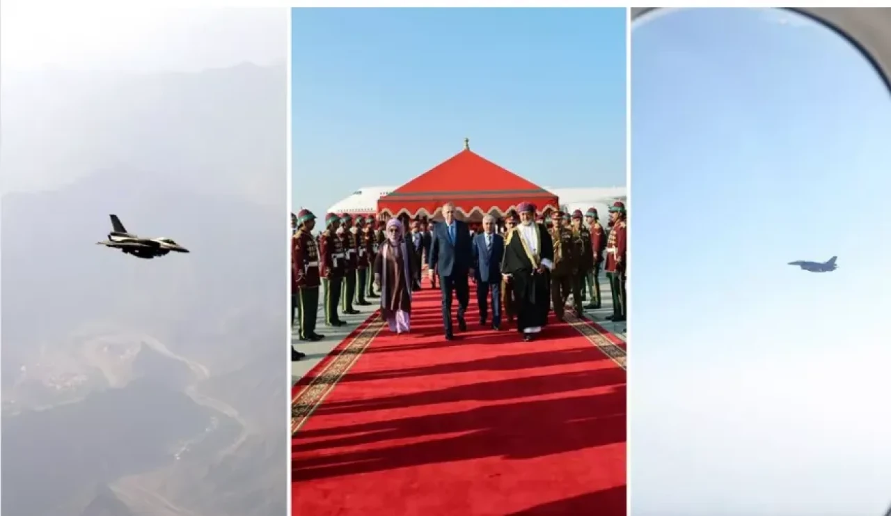 Cumhurbaşkanı Erdoğan, Umman’da: F-16’lar havalandı