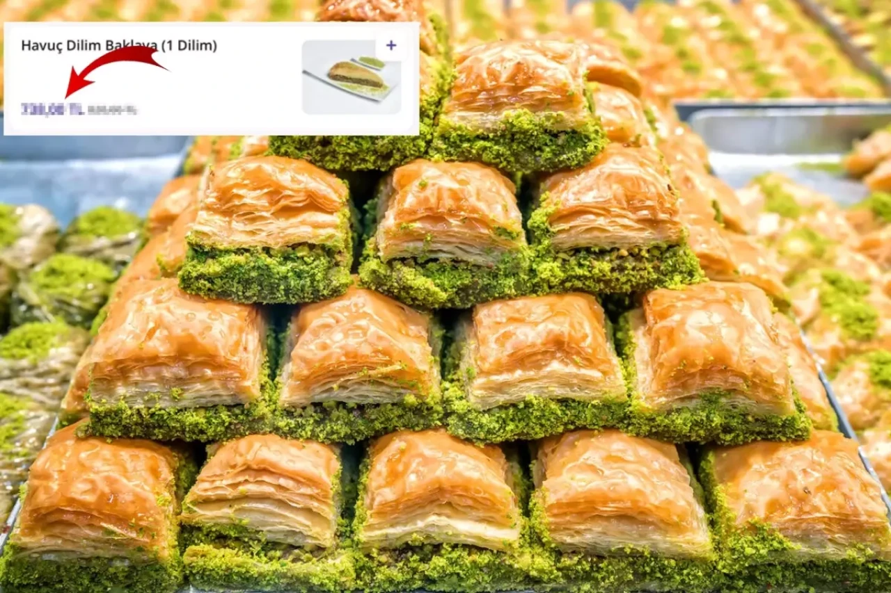 1 dilim baklavanın fiyatı, pes dedirtti