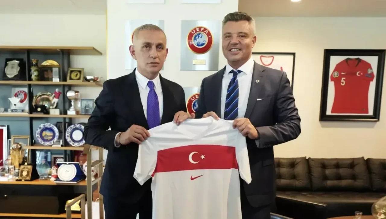Sadettin Saran TFF Başkanı Hacıosmanoğlu'nu ziyaret etti