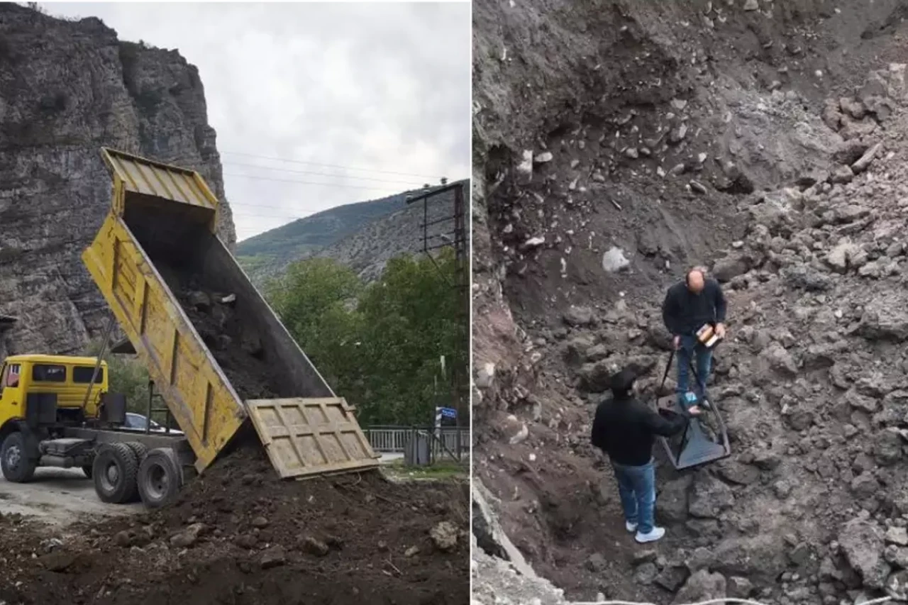 3 ton altın heyecanı! İlçe girişi 25 metre kazıldı