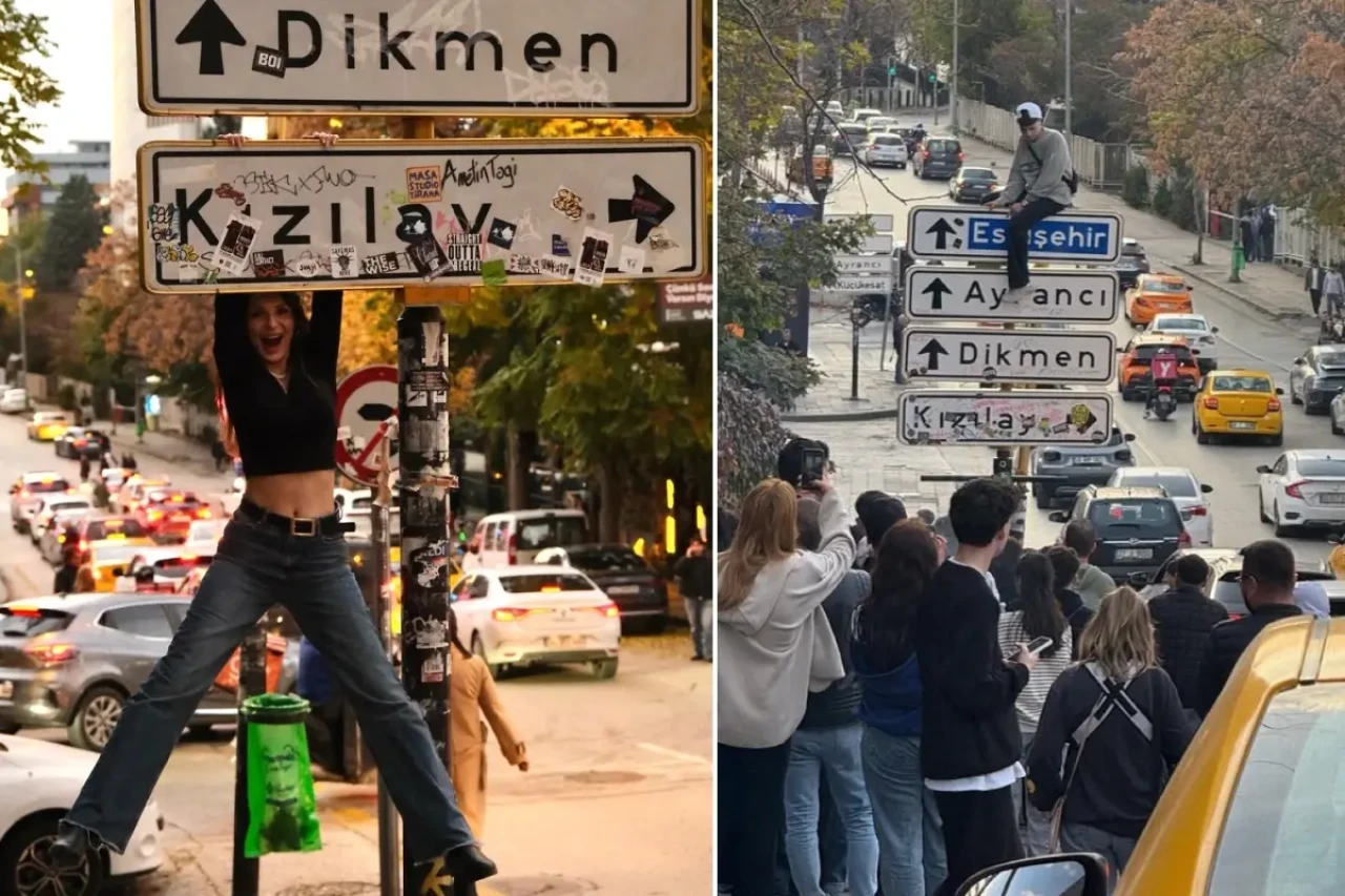 Ankara Büyükşehir Belediyesi viral olan tabelanın etrafına dikenli tel çekti