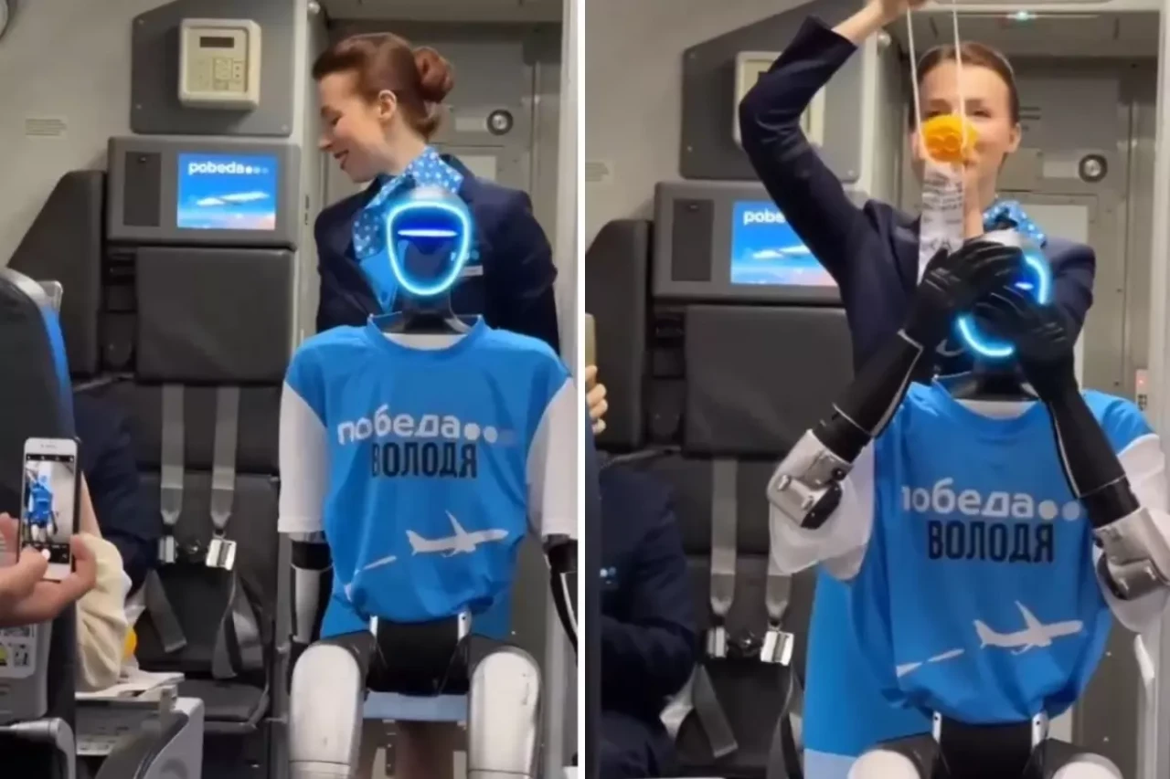 Havacılıkta bir ilk: Rusya, insansı robot hostesleri uçuşlarda kullanmaya başladı