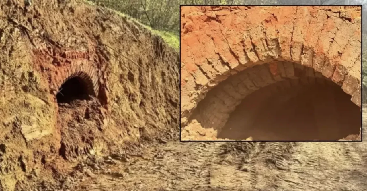 Düzce’de yol çalışmasında tarihi yapı ortaya çıktı: Çalışmalar durduruldu