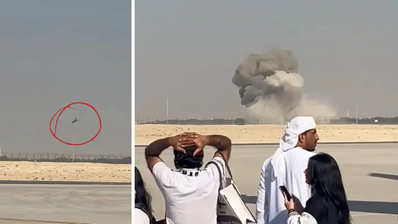 Hindistan'ın savaş uçağı Dubai'de yere çakıldı