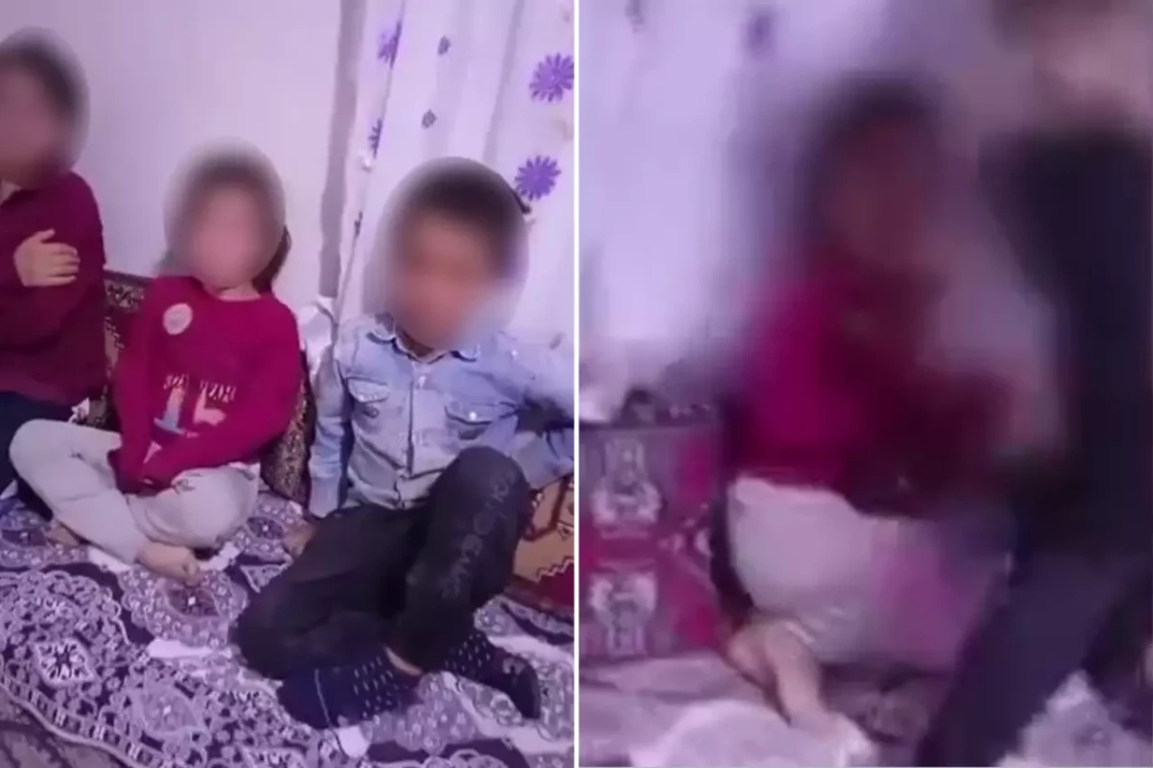 Böyle baba olmaz olsun! Çocuklarını sıraya dizip işkence etti