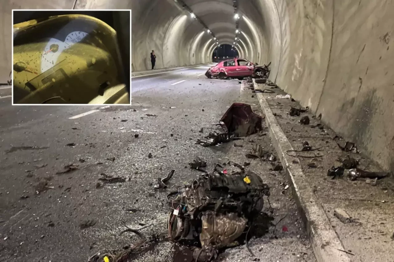 Tünelde feci kaza: Hız kadranı 200’de takılı kaldı