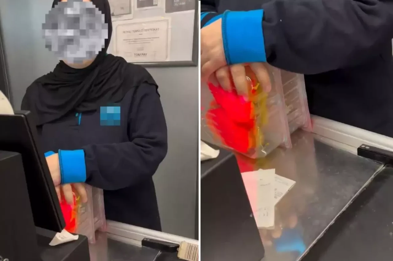 Zincir markette tarihi geçmiş ürün tepkisi: Çalışan kamerayı görünce uzaklaştı