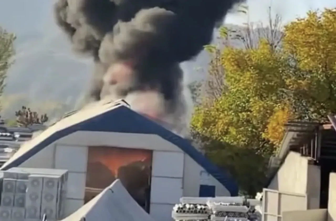 Amasya’da plastik malzeme deposunda korkutan yangın