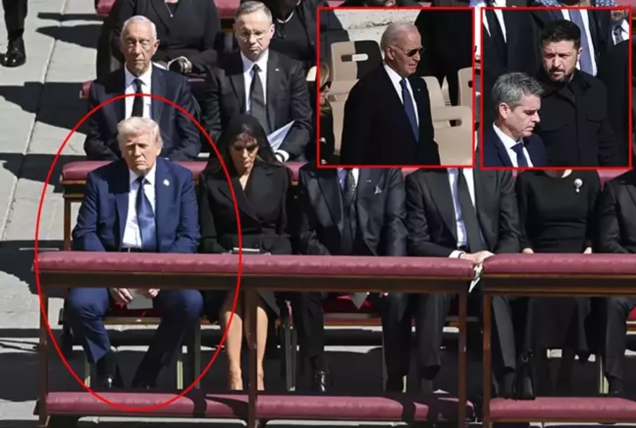 Papa'nın cenaze töreninde kıyafet kurallarına uymayan 3 lider