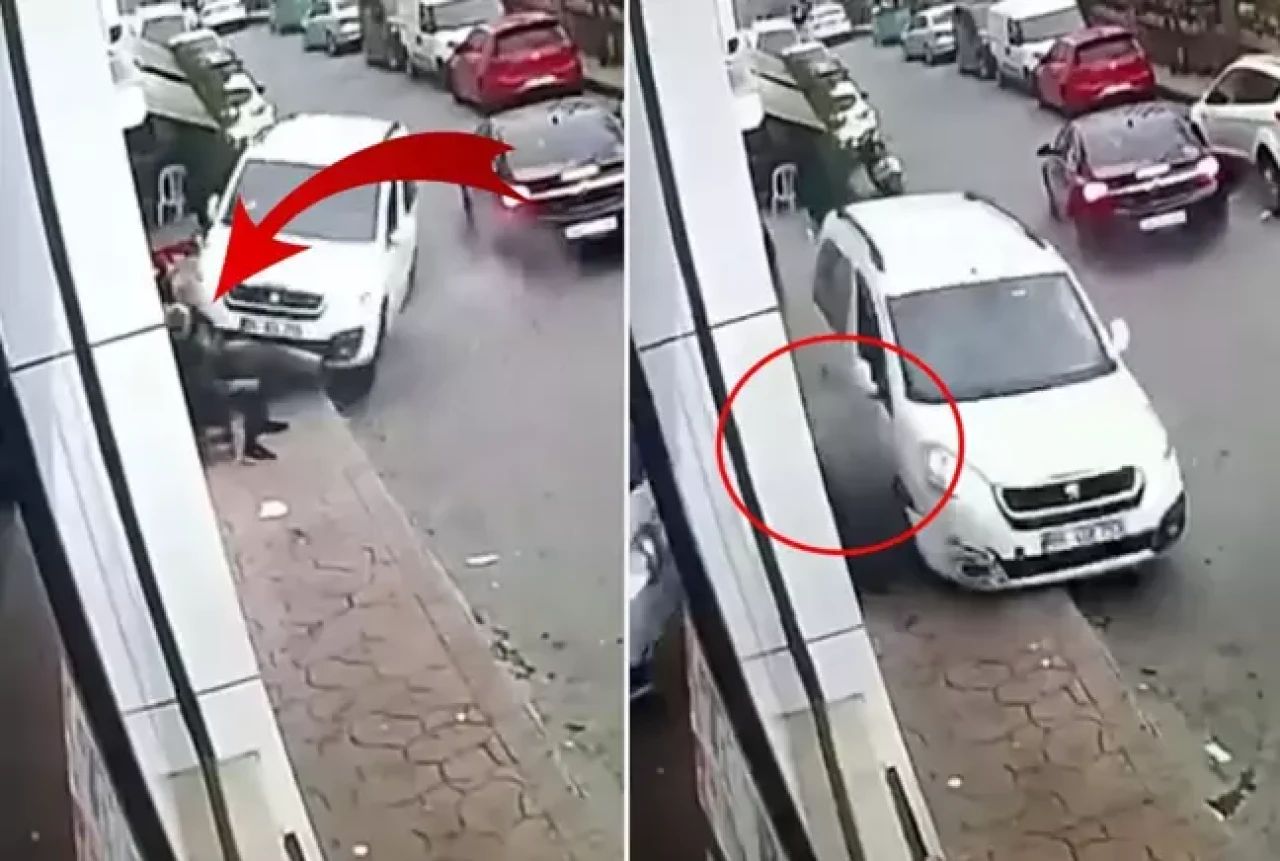 Yaşlı adam kaldırımda otururken feci şekilde can verdi!