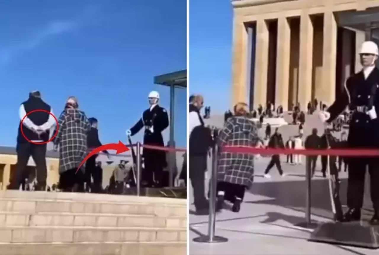 Anıtkabir'de nöbet tutan askerin görüntüsü izleyenleri ikiye böldü