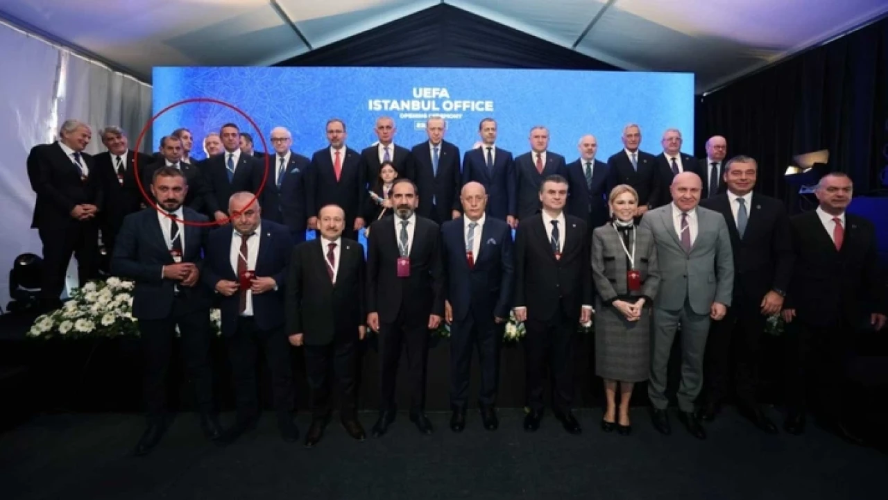 UEFA İstanbul Ofisi'nin açılışına damga vuran fotoğraf