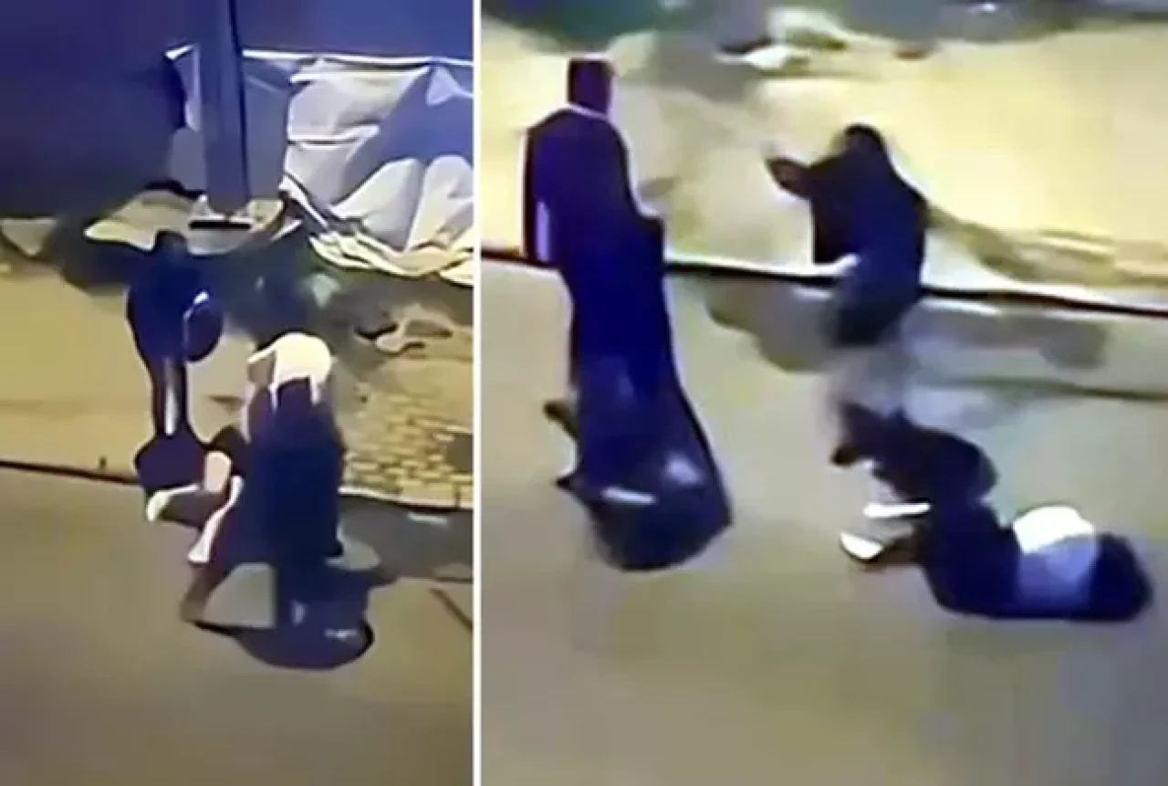 Sokak ortasında kadına şiddet! Tekme tokat darbedip saçlarından sürüklediler