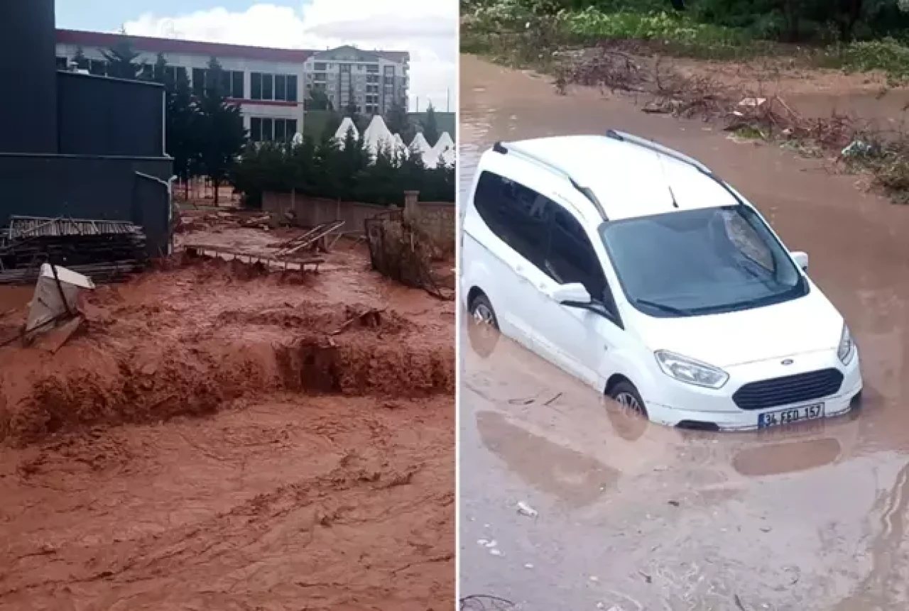 Kırıkkale'de sel felaketi! Ev ve iş yerleri sular altında kaldı