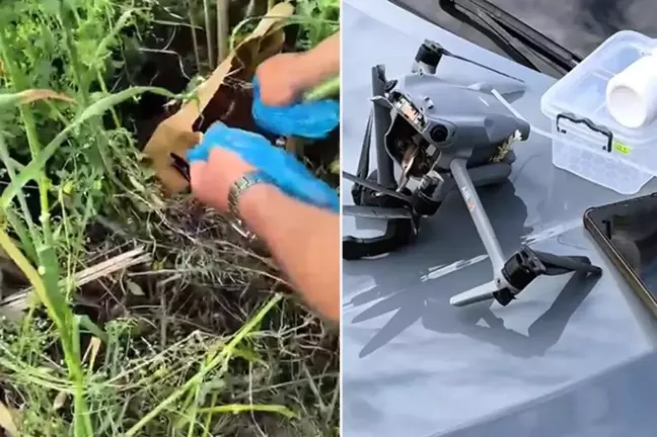 Polis, uyuşturucu sevkiyatı yapılan dronu vurarak düşürdü