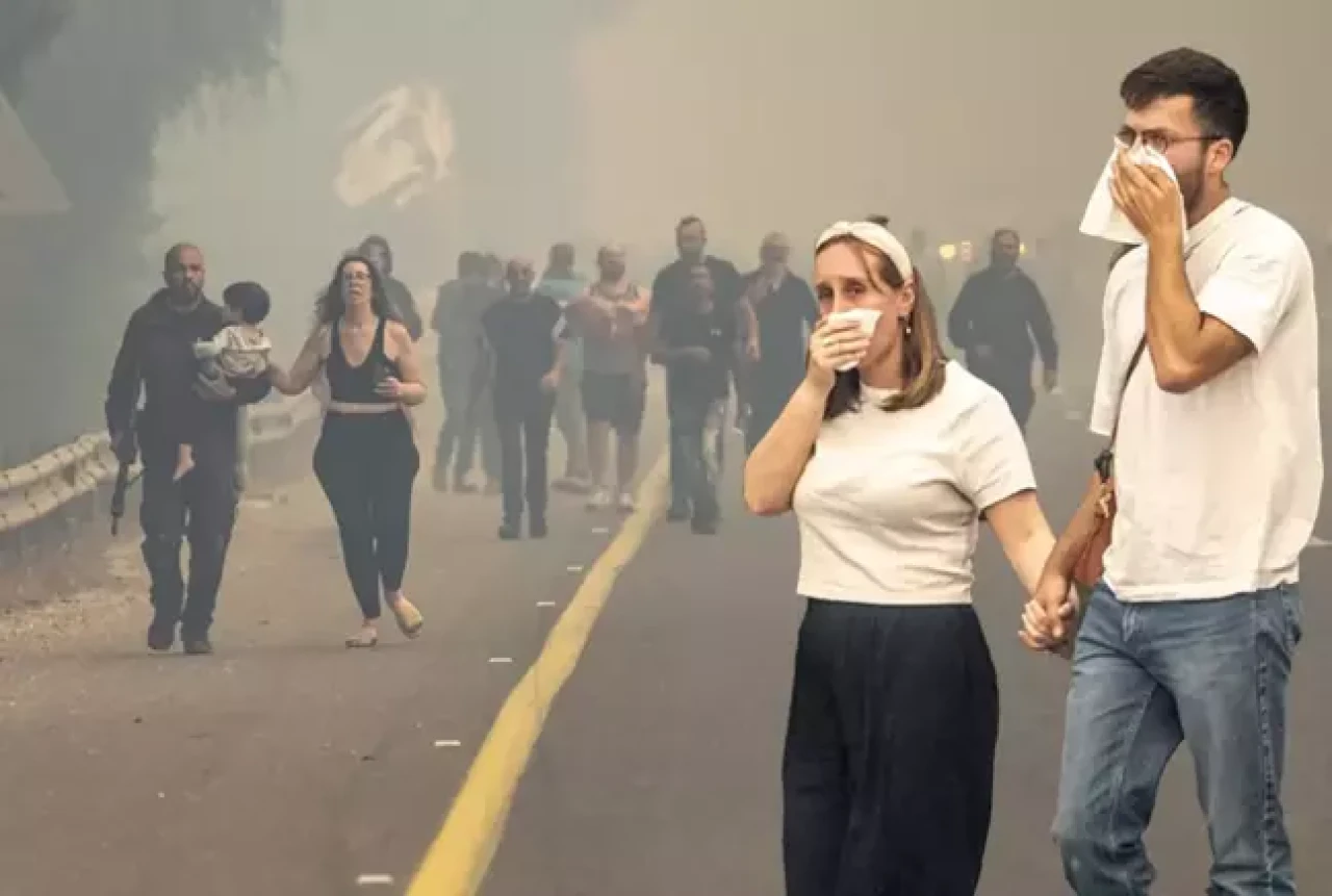 Kudüs ile Tel Aviv arasındaki yangında büyük alan küle döndü