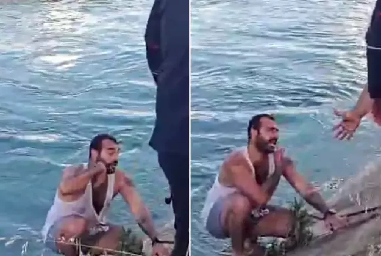 Sulama kanalına düşen genç, kendisini kurtarmaya gelenleri tehdit etti