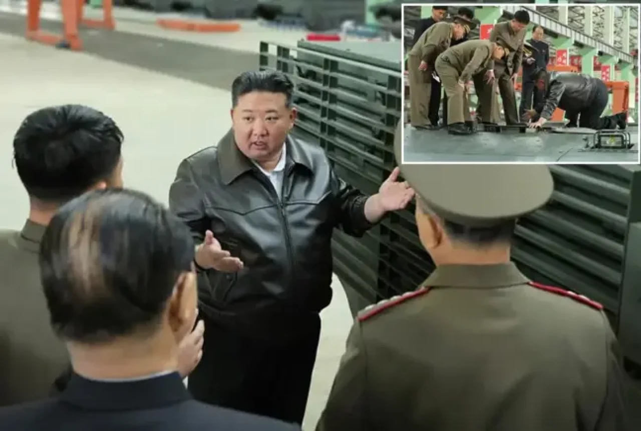 Tank fabrikasını gezen Kuzey Kore lideri Kim daha fazla üretim talimatı verdi