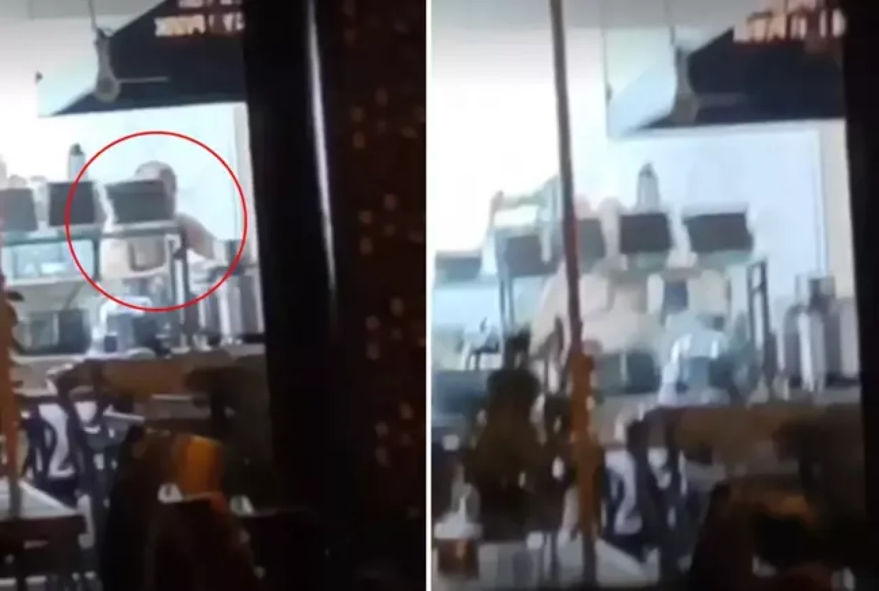 Çıplak şekilde çalışan aşçının görüntüleri tepki çekti