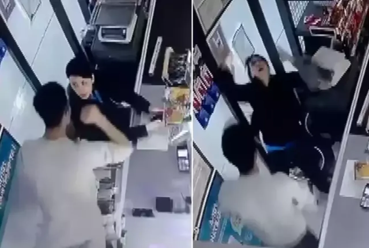 Çalıştığı zincir markette mesai arkadaşı tarafından darbedildi