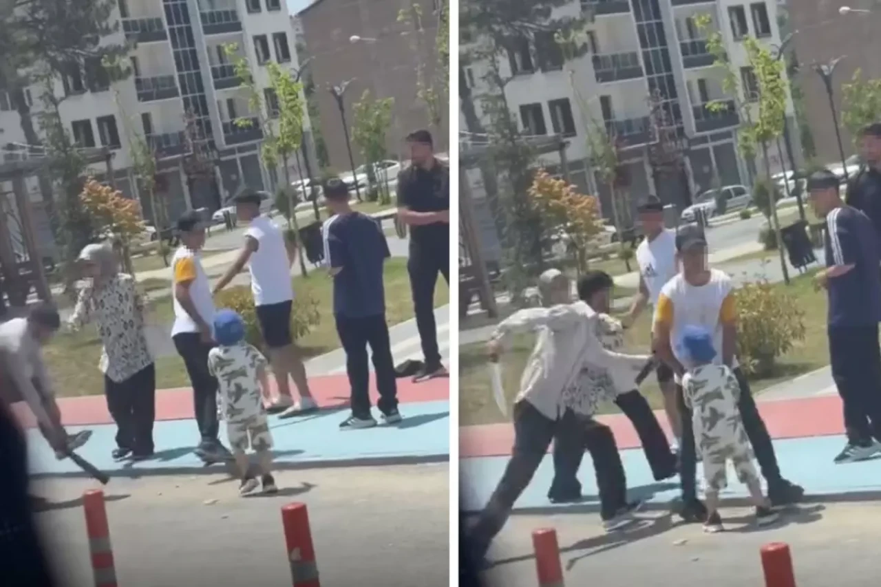 Kavga ettiği şahsa bacağından çıkardığı pala ile saldırdı