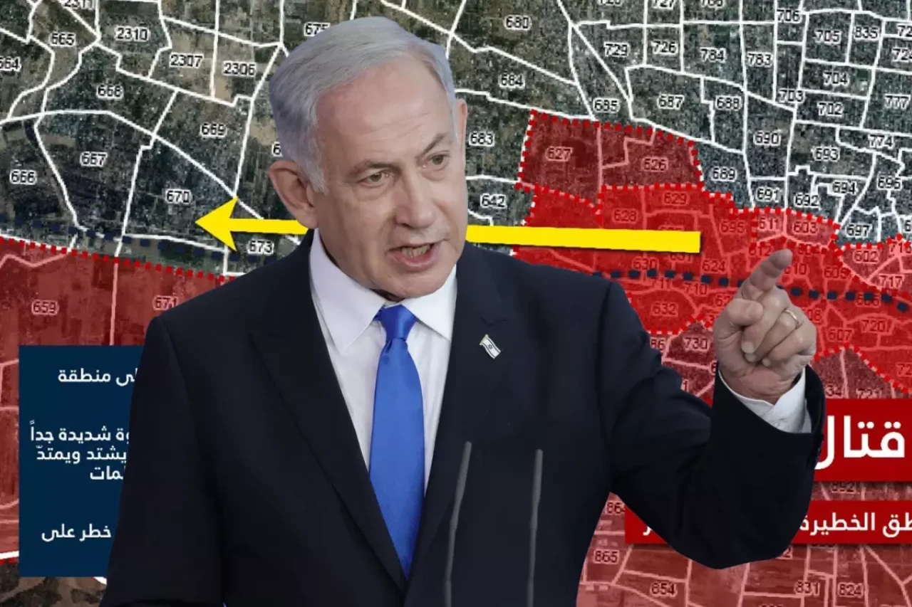 İsrail ordusundan sürgün haritası! Gazze'deki mahalleleri tek tek işaretlediler