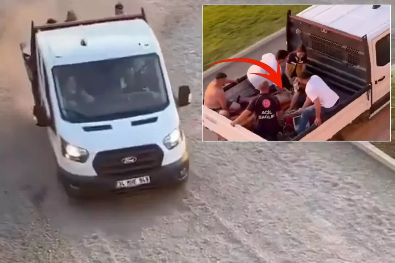 Kamyonette kahreden görüntü!