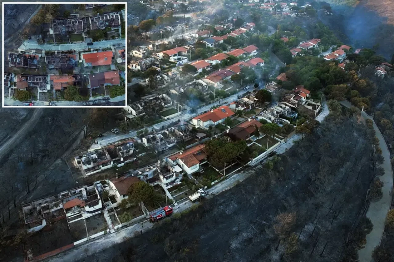 Seferihisar'da orman yangını: 345 haneli yazlık site küle döndü