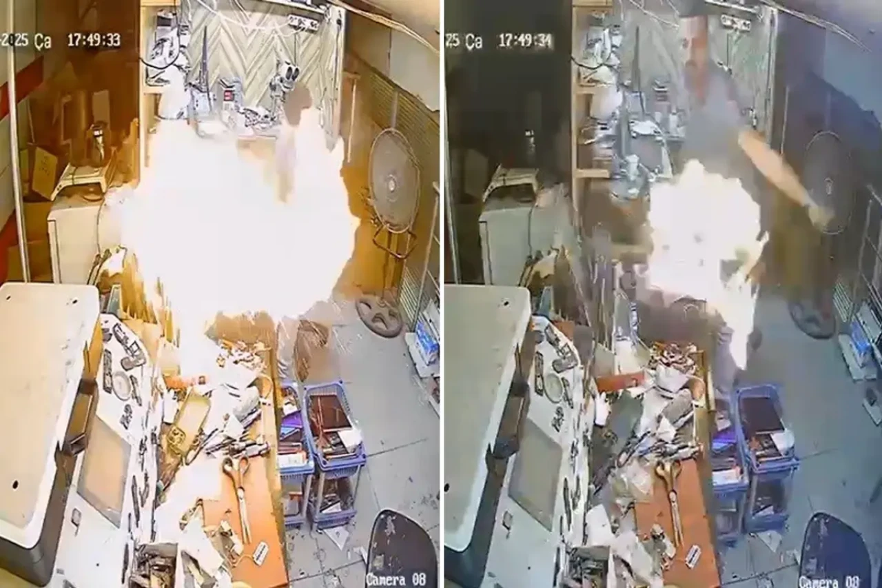Korku dolu anlar! Cep telefonu bomba gibi patladı